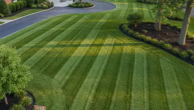Pristine residential lawn with expert landscaping maintenance in Lancaster, PA by Chop Chop Landscaping