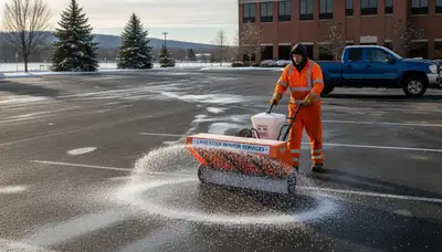 Professional de-icing and salt application service by Chop Chop Landscaping in Lancaster, PA