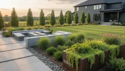 Landscaping crew providing professional lawn care and outdoor services in Lancaster, PA