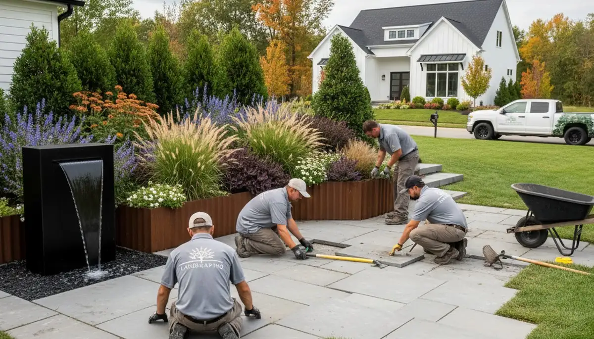 Lancaster, PA landscaping team providing professional yard care and landscape maintenance