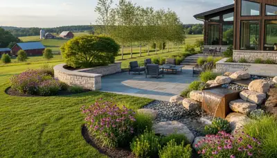 Landscaping crew providing lawn care and outdoor maintenance in Lancaster, PA