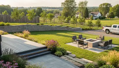 Landscaping crew providing lawn and garden care in Lancaster, PA