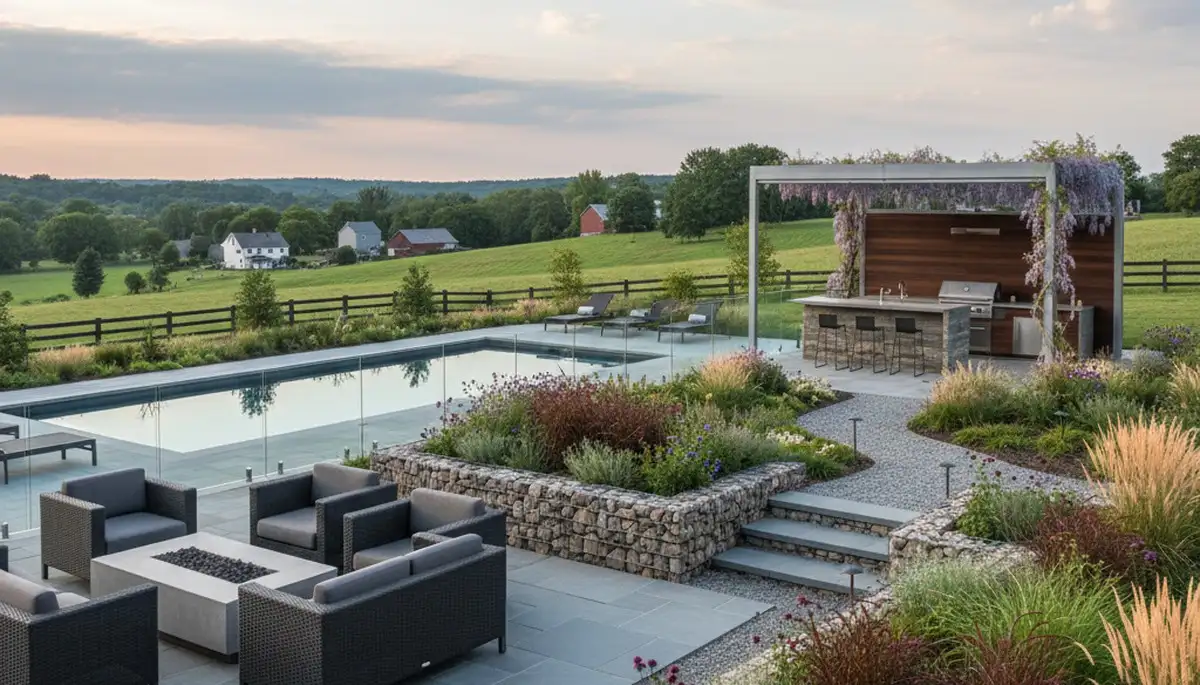 Landscaping crew provides lawn care and hardscaping services in Lancaster, PA