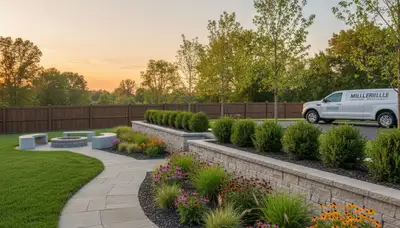 Landscaping crew providing professional lawn care services in Lancaster, PA