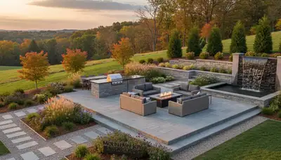 Landscaping crew providing professional lawn care in Lancaster, PA