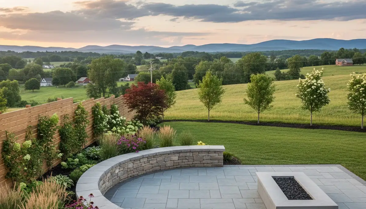 Landscaping crew providing lawn care and yard maintenance in Lancaster, PA