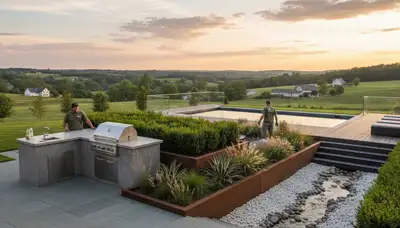 Lancaster, PA landscaping team providing professional yard maintenance and lawn care services
